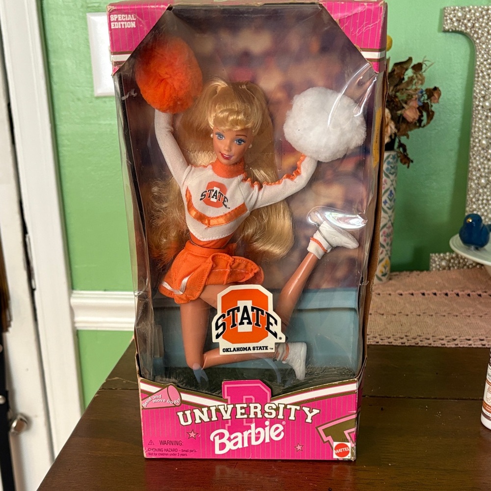 Barbie University Cheerleader Doll Oklahoma State University (OSU)